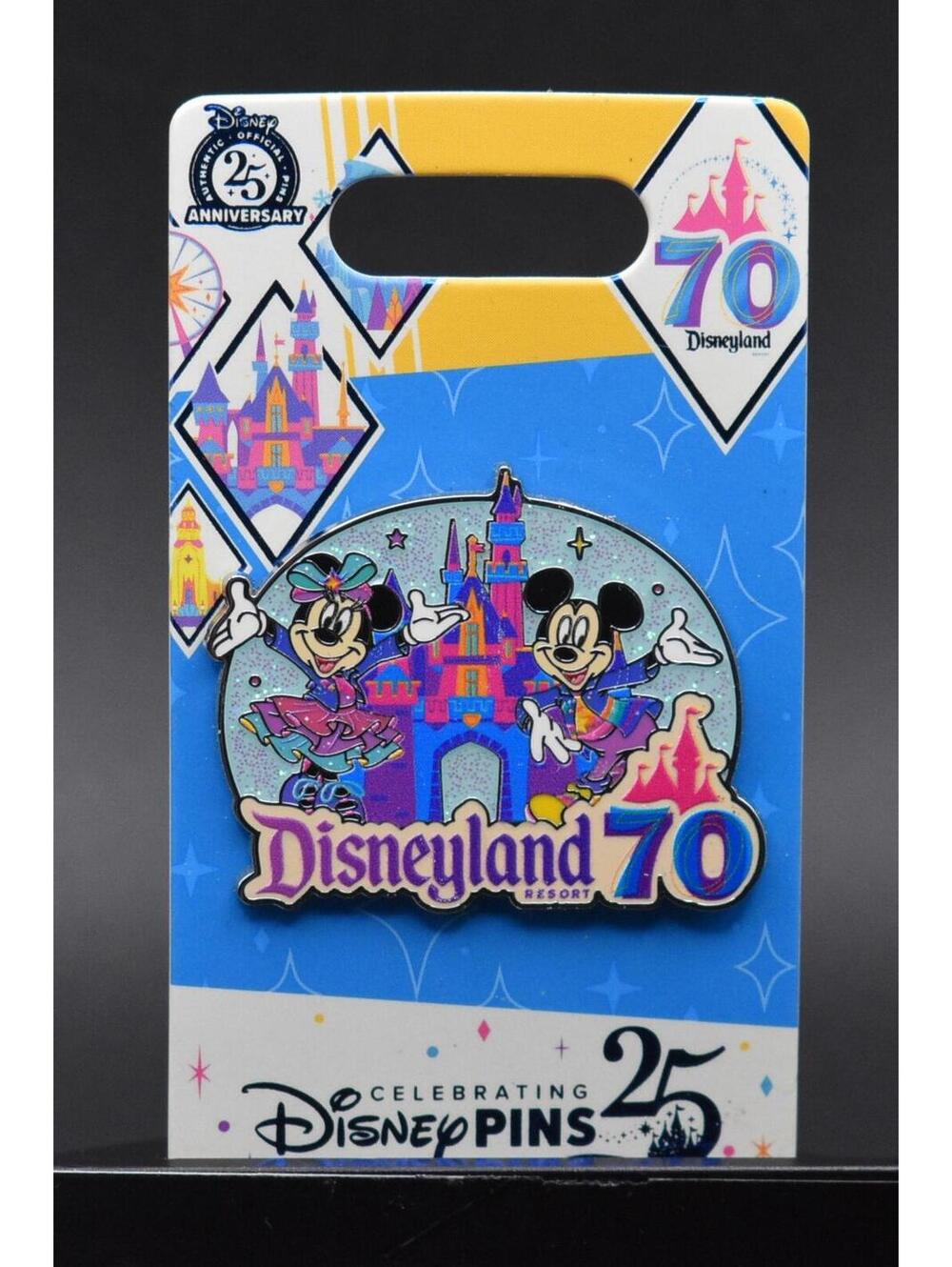 Disney DLR Disneyland Mickey & Minnie Castle 70th Anniversary Pin (C6)